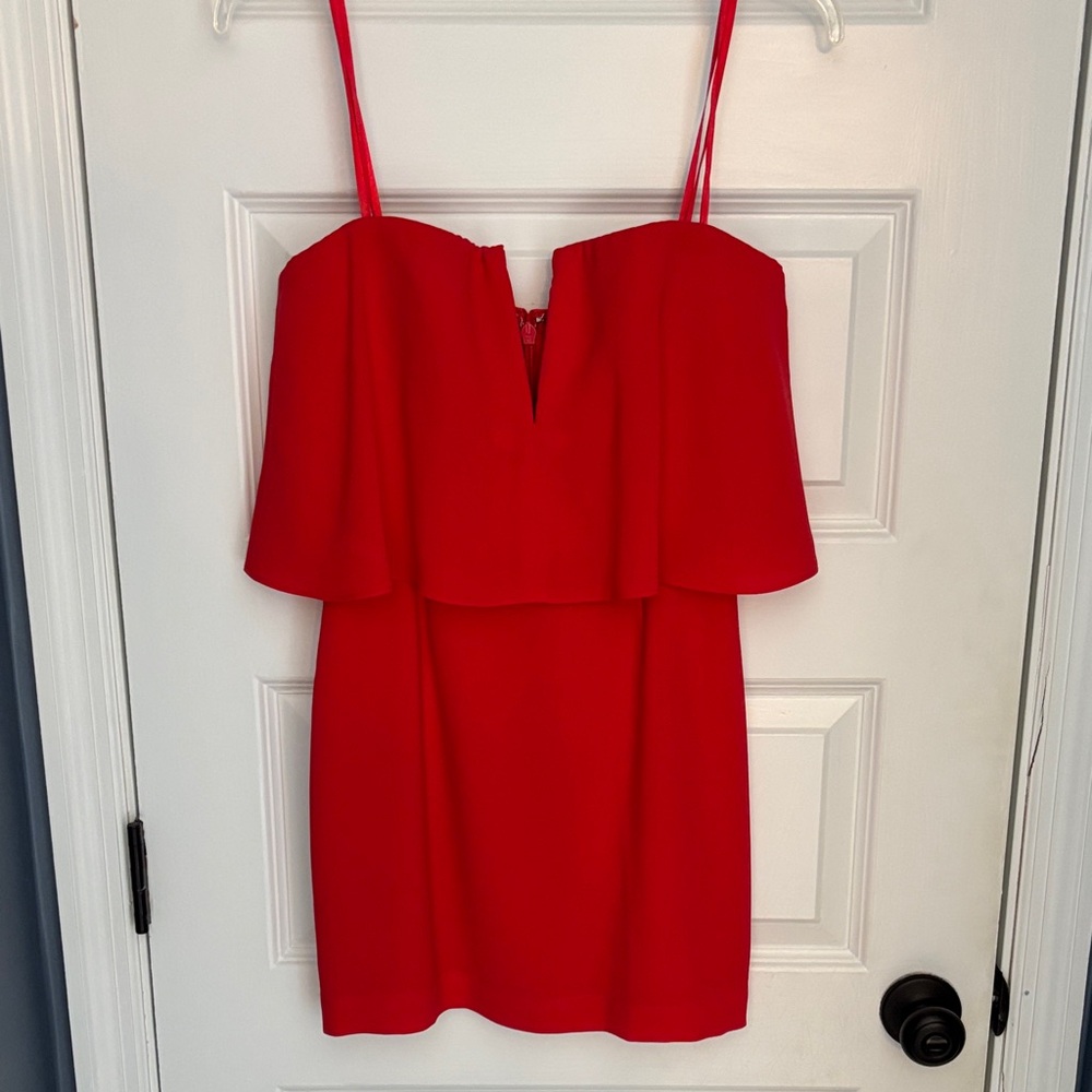 Elegant Red Strapless Dress